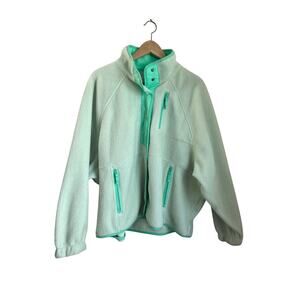 American Eagle Sherpa Fleece Jacket L Cozy Snap Front Gorpcore Outdoor